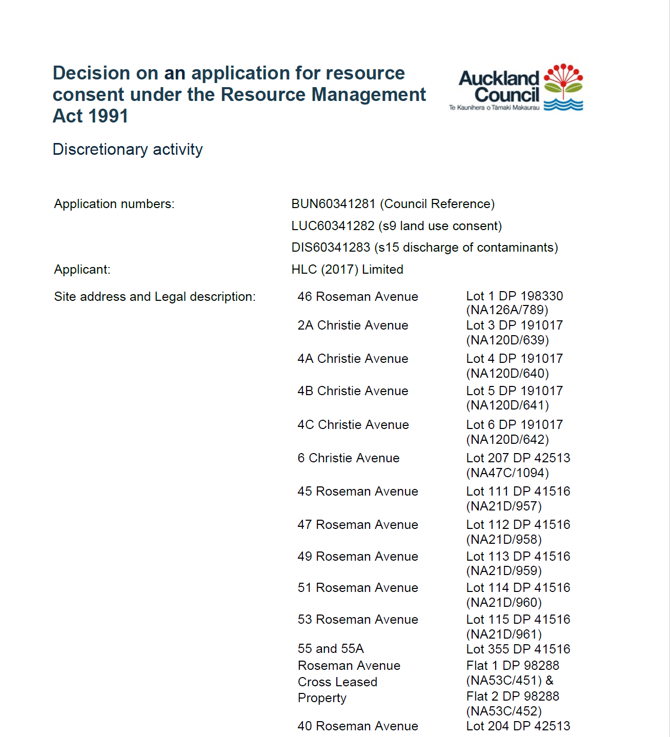Resource Consents